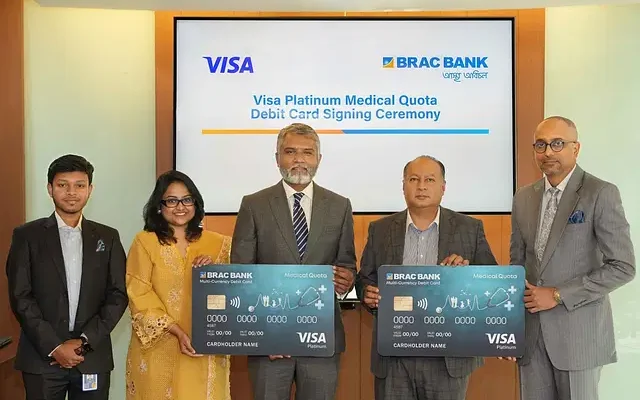 ভ্রমণকারীদের জন্য মেডিকেল ডেবিট কার্ড নিয়ে এল ভিসা ও ব্র্যাক ব্যাংক